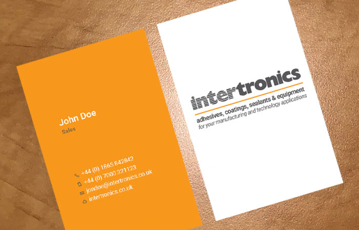 intertronics business cards