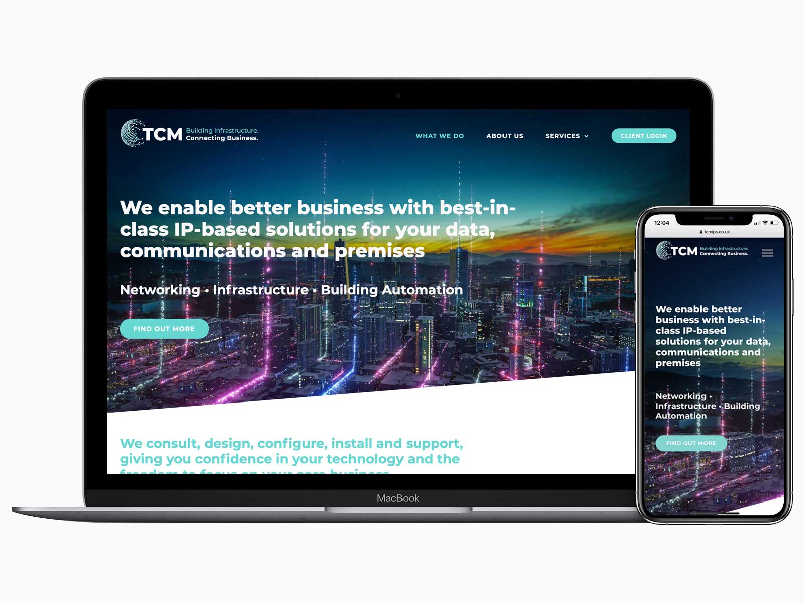 Multi-disciplined graphic design – WordPress website for TCM IP Services