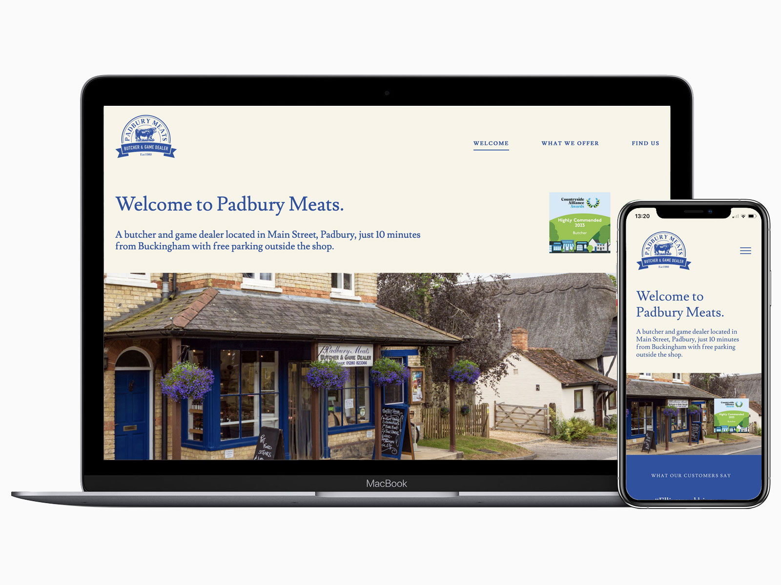 Multi-disciplined graphic design – WordPress website for Padbury Meats